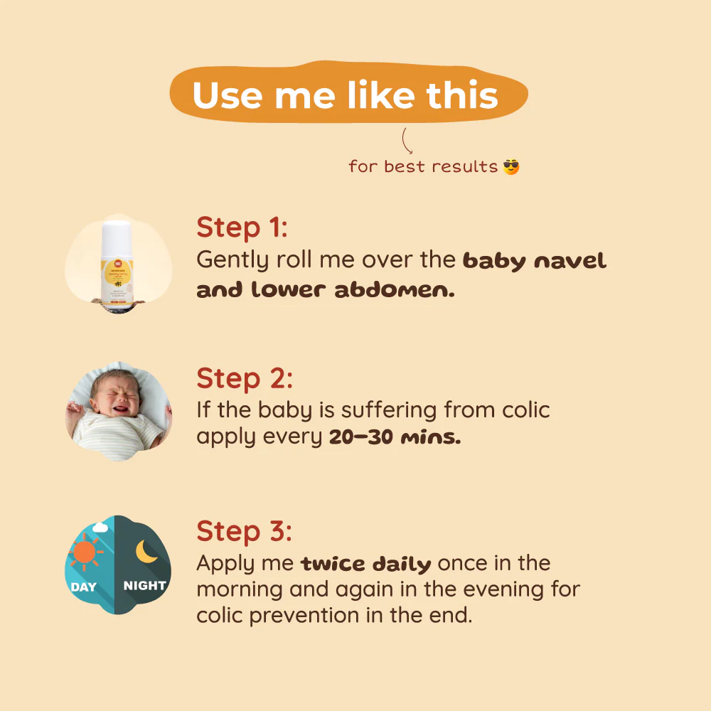 Colic Tummy Roll-On For Babies | For Stomach discomforts & Gassiness | 0+ m | 50 ml - Image 5