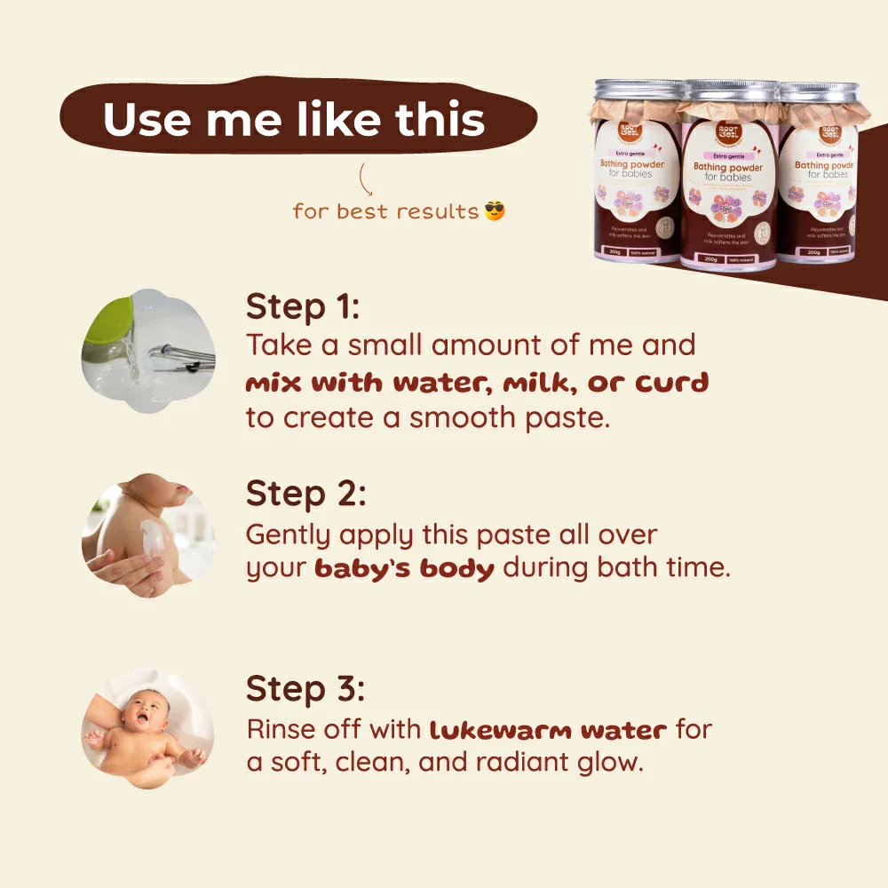 Extra Gentle Baby Bathing Powder | Time-tested blend of Real Flowers, Herbs & Grains | 0 m To 8 y | 200 g - Image 5