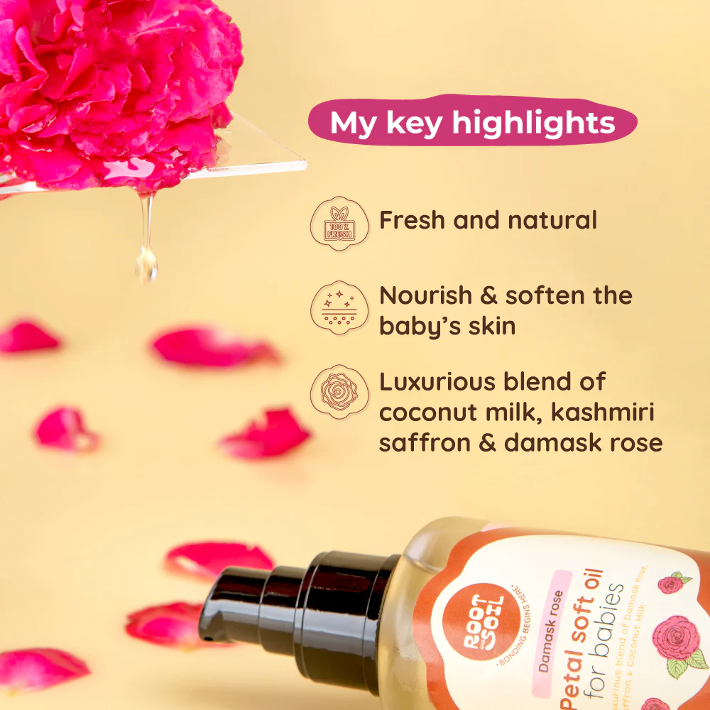 Petal Soft Massage Oil | For Supple Soft Baby Skin | 0+ m | 100 ml - Image 4