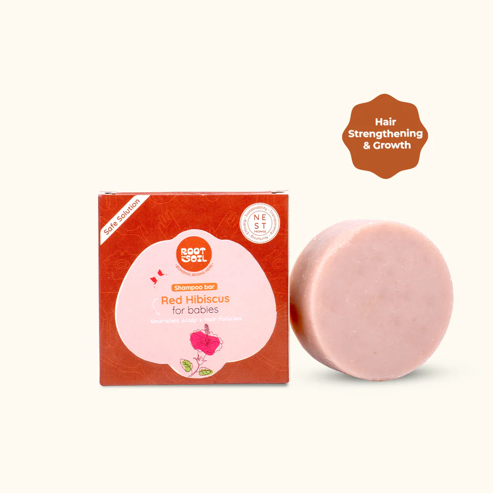 Red Hibiscus Shampoo Bar For Babies | Hair Strengthening & Growth | 100 g | 0+ M - Image 8
