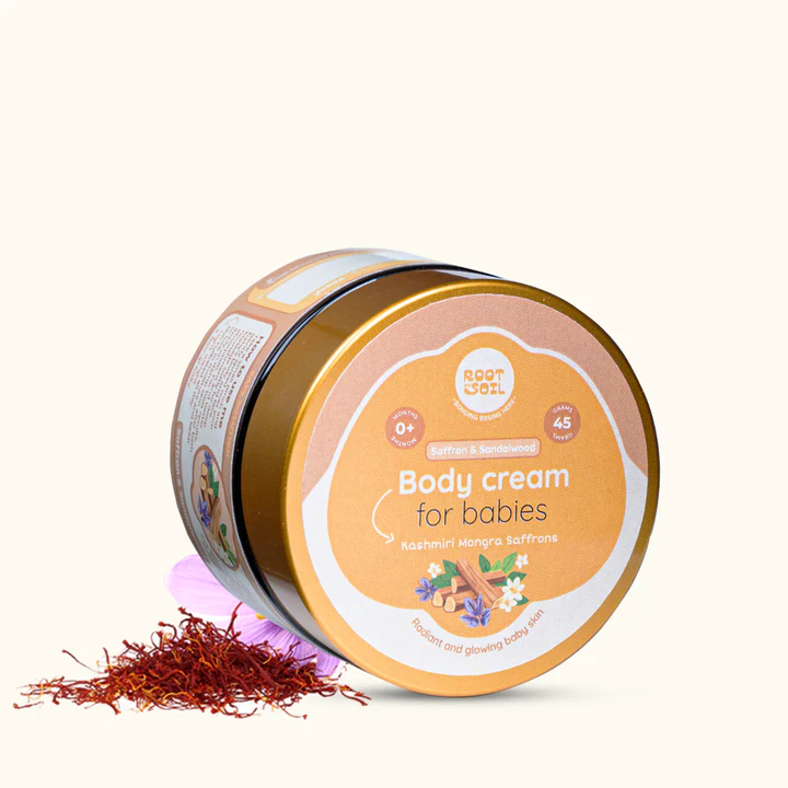 Saffron & Sandalwood Body Cream | Glowy & Healthy Baby Skin | 0 m - 8 y | 45 g - Image 8